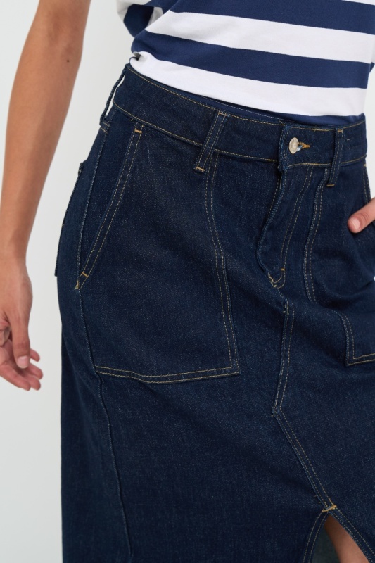 Lee Cooper - Fusta dama din denim cu buzunare aplicate - Img 4