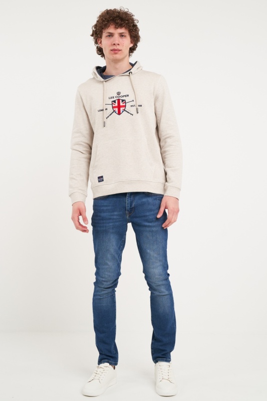 Lee Cooper - Hanorac barbat cu gluga si imprimeu logo - Img 6