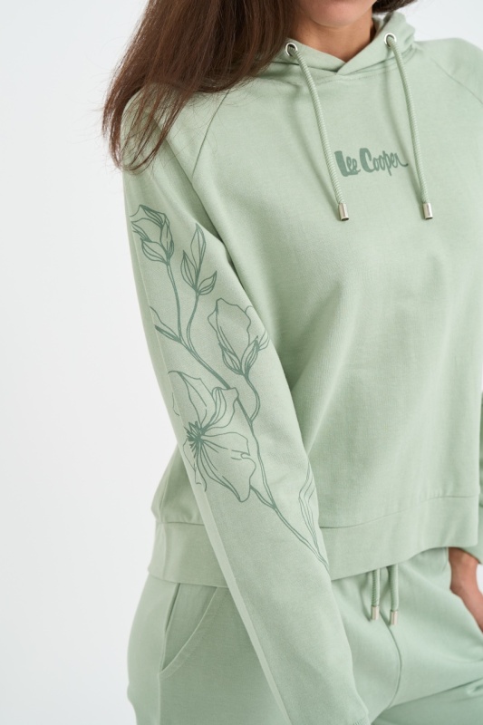 Lee Cooper - Hanorac dama cu imprimeu floral si logo - Img 3
