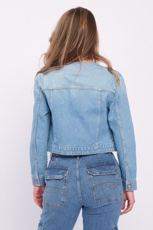 Lee Cooper - Jacheta dama din denim cu aspect decolorat - Img 3