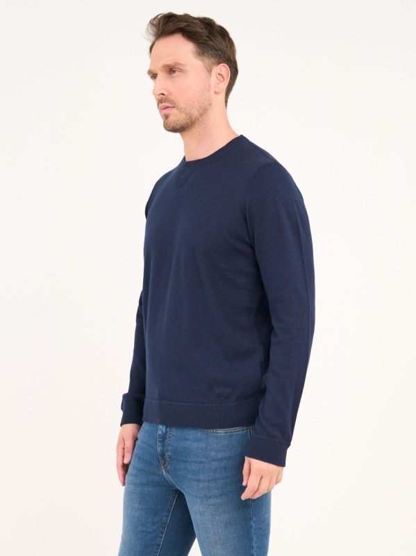 Lee Cooper - Pulover barbat cu maneca lunga de culoare uniforma - Img 4