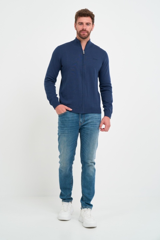 Lee Cooper - Pulover barbat de culoare uniforma cu fermoar - Img 7