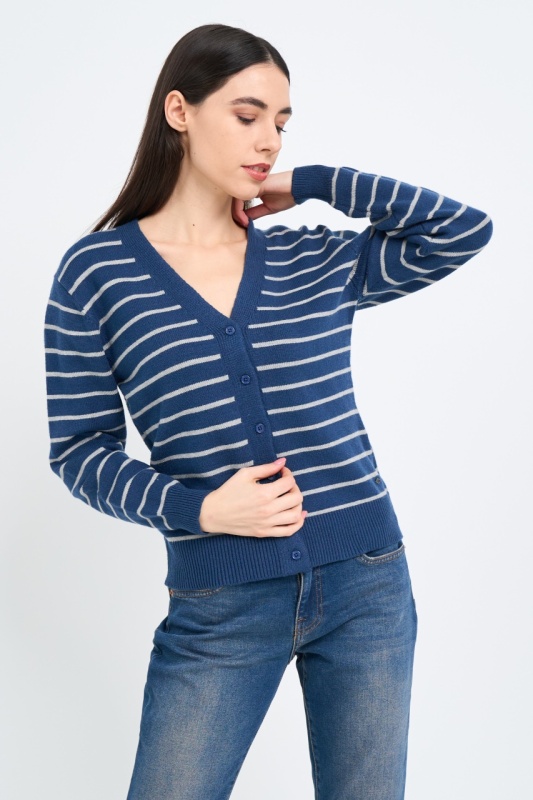 Lee Cooper - Pulover dama cu model in dungi - Img 5