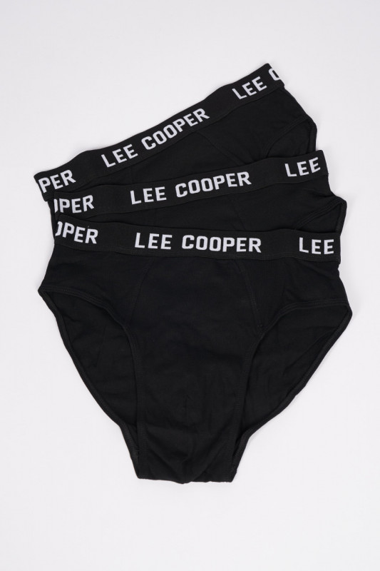 Lee Cooper - Set 3 perechi de chiloti slip cu logo
