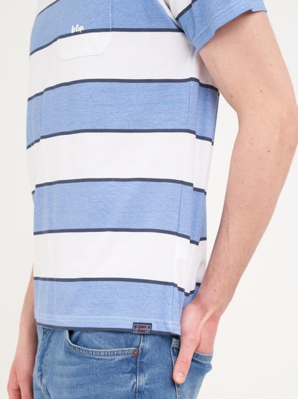 Lee Cooper - Tricou barbat cu buzunar si logo - Img 2