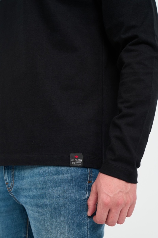 Lee Cooper - Tricou barbat cu maneca lunga cu imprimeu logo - Img 2
