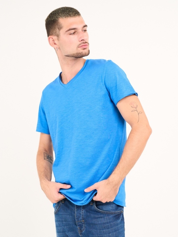 Lee Cooper - Tricou barbat cu maneca scurta de culoare uniforma - Img 6