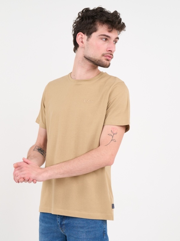 Lee Cooper - Tricou barbat de culoare uniforma cu detalii logo - Img 6