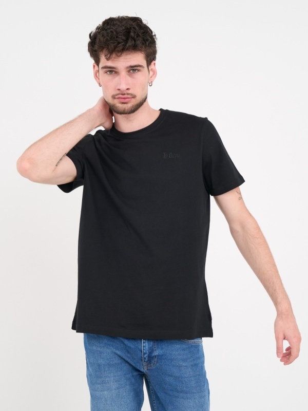 Lee Cooper - Tricou barbat de culoare uniforma cu detalii logo - Img 5