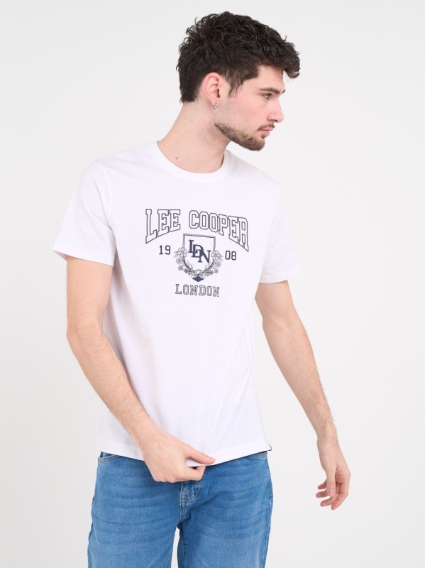 Lee Cooper - Tricou barbat de culoare uniforma cu imprimeu grafic - Img 6