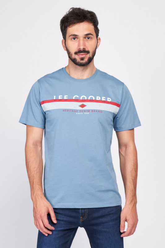 Lee Cooper - Tricou barbat din bumbac cu imprimeu logo