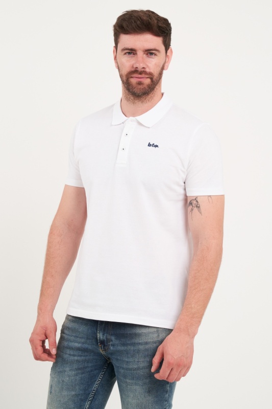 Lee Cooper - Tricou barbat polo de culoare uniforma - Img 5