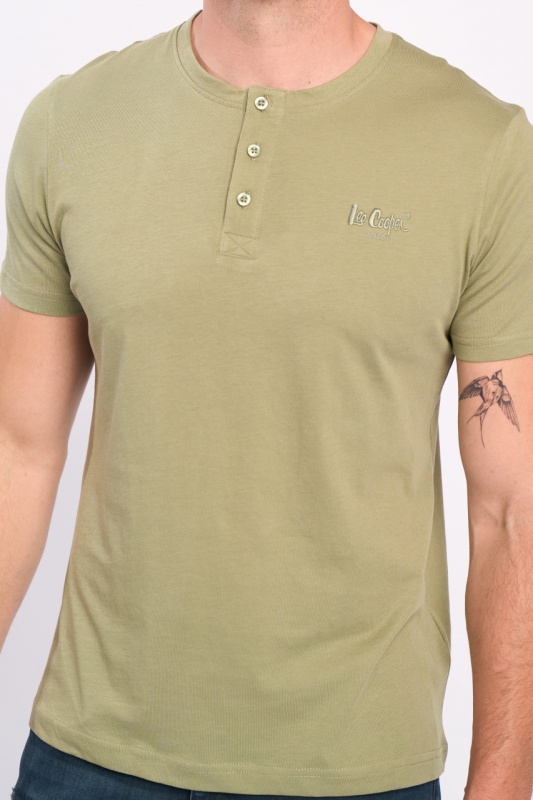 Lee Cooper - Tricou barbat uni cu logo aplicat - Img 2