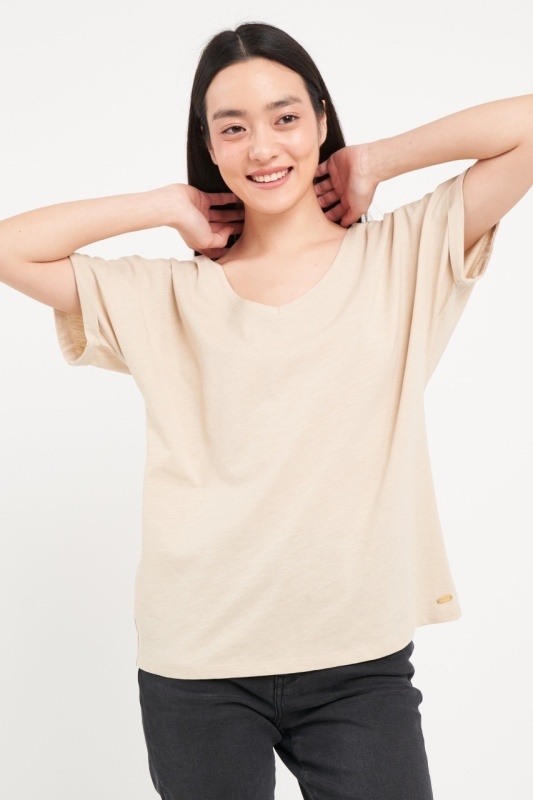 Lee Cooper - Tricou dama de culoare uniforma cu imprimeu grafic - Img 6