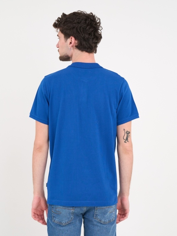 Lee Cooper - Tricou polo barbat de culoare uniforma - Img 2