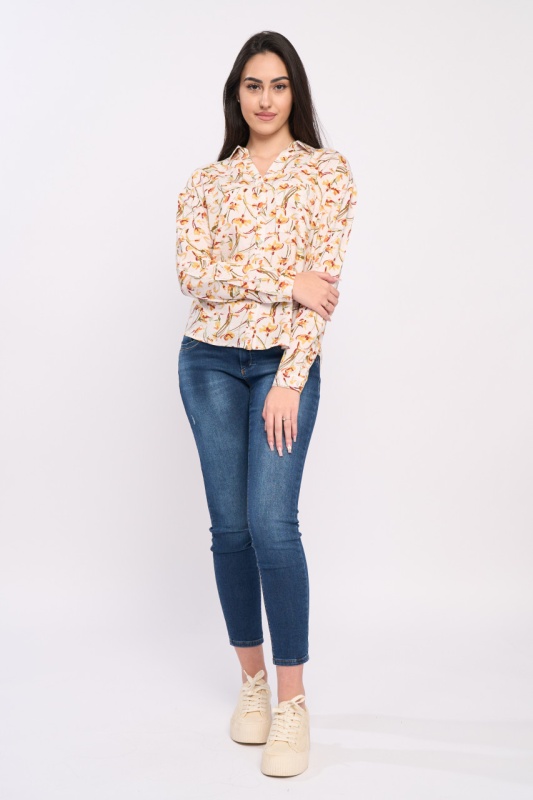 Timeout - Camasa dama maneca lunga cu model floral - Img 7