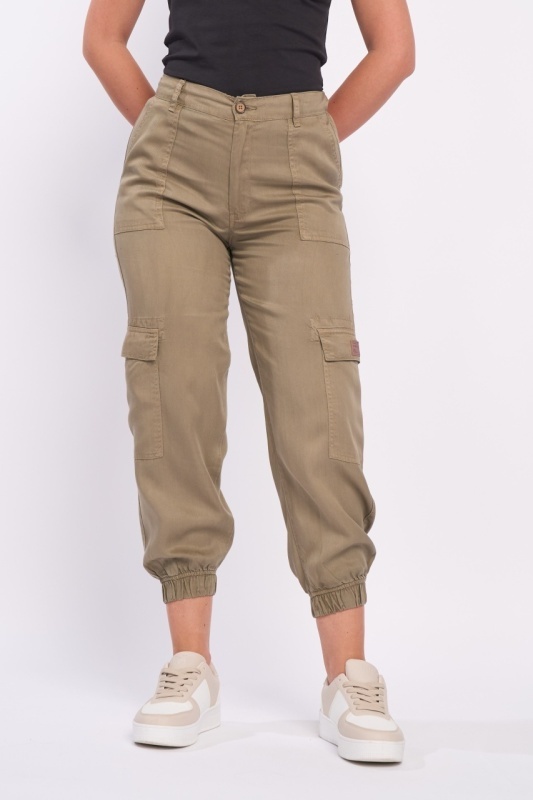 Timeout - Pantaloni lungi dama cu buzunare de culoare uniforma - Img 4