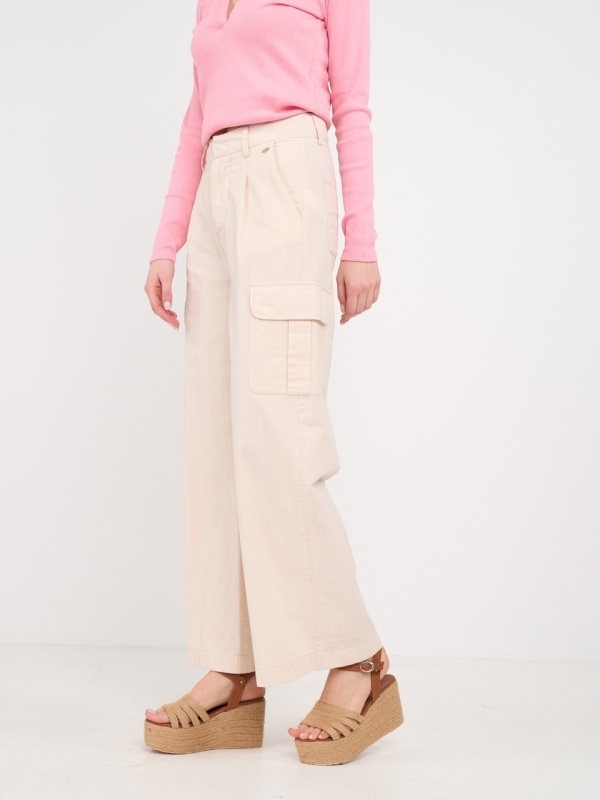 Timeout - Pantaloni lungi dama cu buzunare de culoare uniforma - Img 6