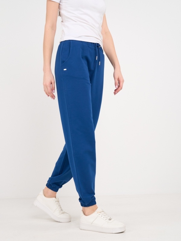 Timeout - Pantaloni sport dama cu buzunare de culoare uniforma - Img 6