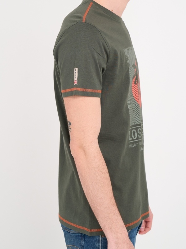 Timeout - Tricou barbat cu maneca scurta si imprimeu grafic - Img 2