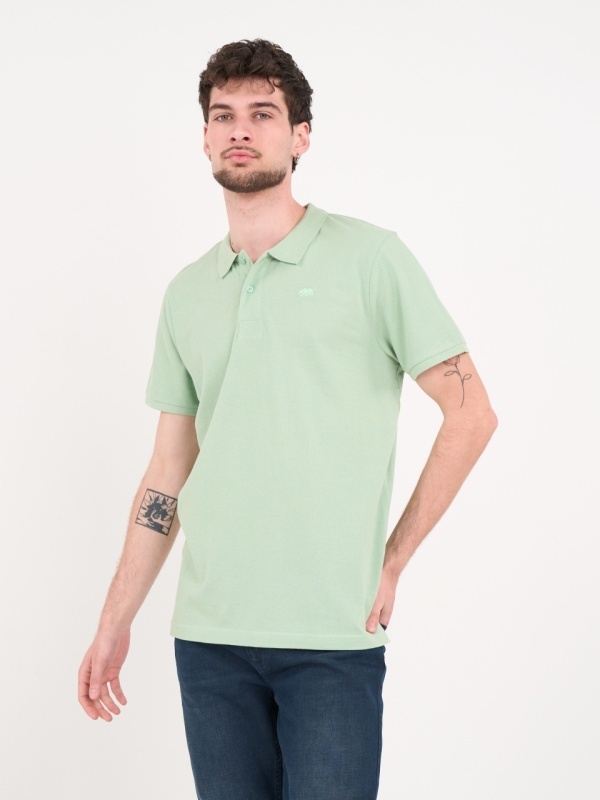 Timeout - Tricou barbat polo de culoare uniforma cu logo - Img 7