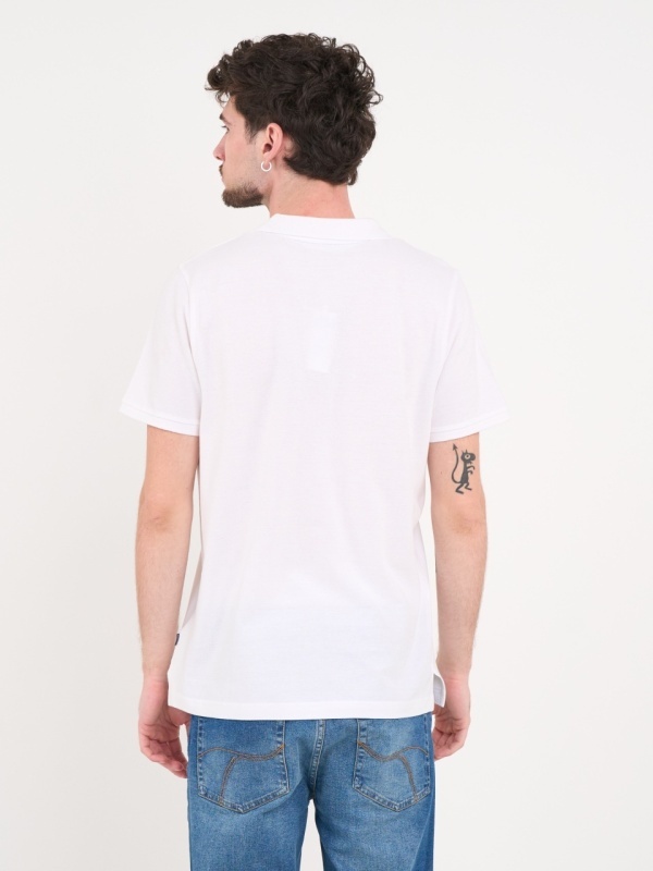 Timeout - Tricou barbat polo de culoare uniforma cu logo - Img 2