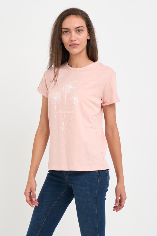 Timeout - Tricou dama cu imprimeu si detalii grafice - Img 5