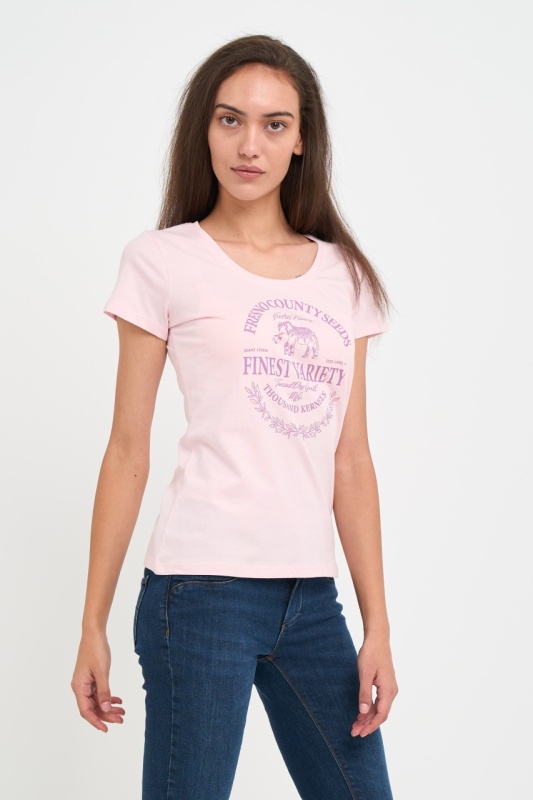 Timeout - Tricou dama cu imprimeu text grafic si logo - Img 5