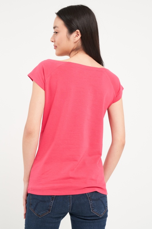 Timeout - Tricou dama cu maneca scurta de culoare uniforma - Img 5