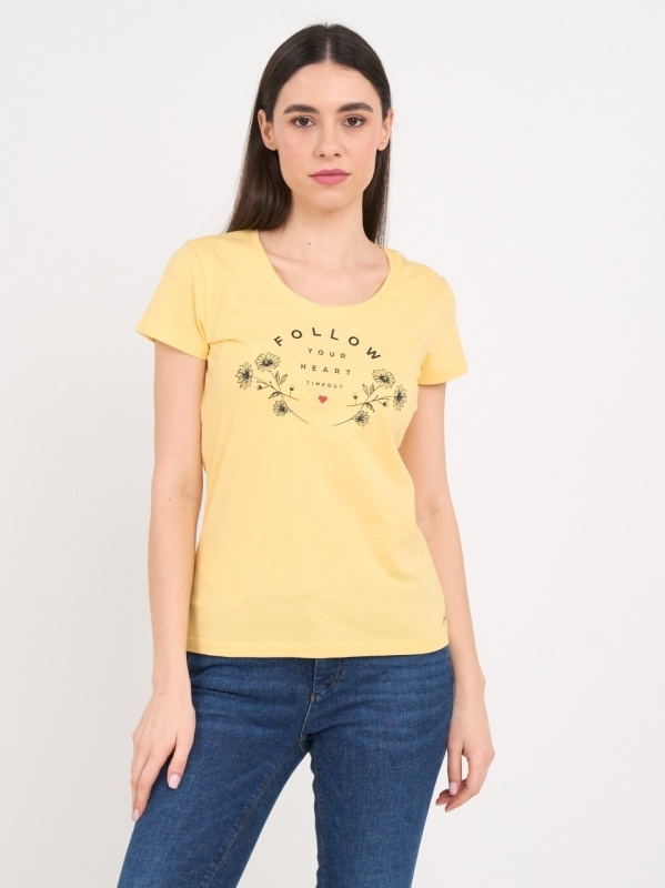 Timeout - Tricou dama cu maneca scurta si imprimeu text - Img 7