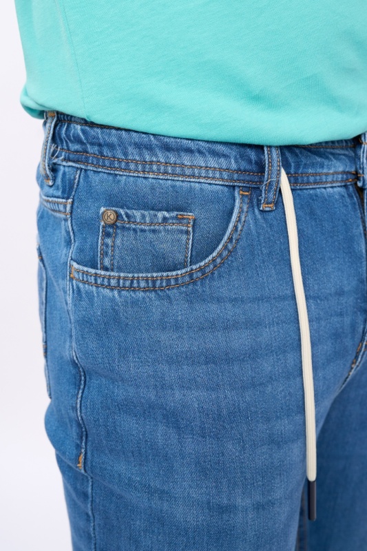 Kenvelo - Blugi barbat jogger cu aspect usor decolorat - Img 2