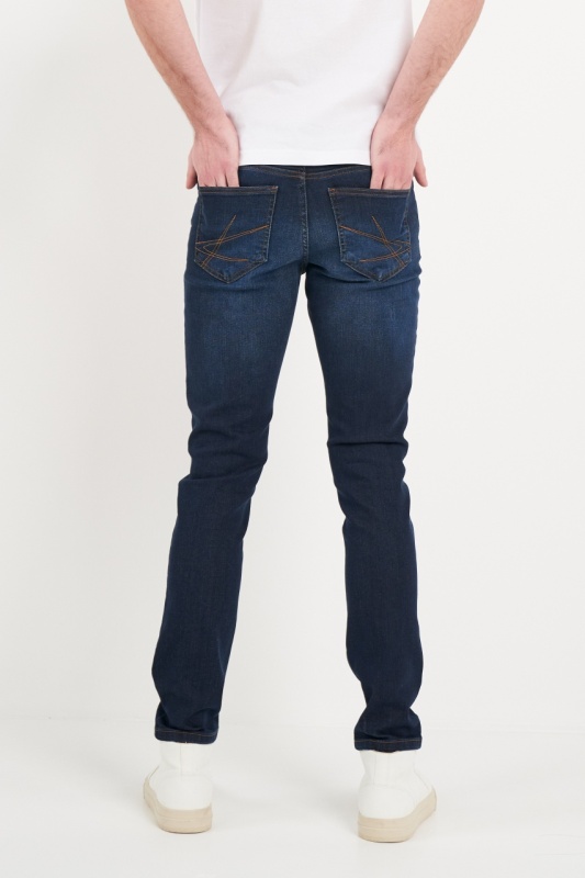 Kenvelo - Blugi barbat slim cu aspect decolorat - Img 6
