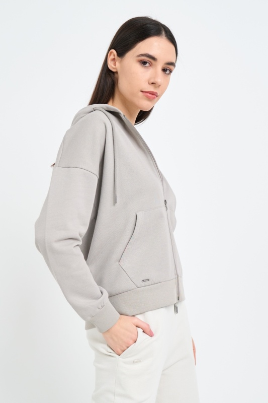 Kenvelo - Hanorac dama de culoare uniforma cu gluga - Img 6