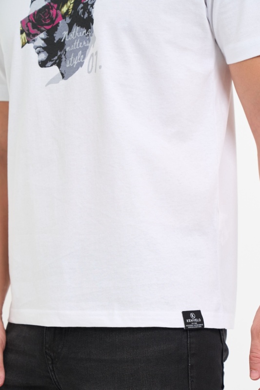 Kenvelo - Tricou barbat cu logo si detalii grafice - Img 2