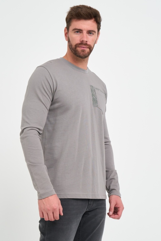 Kenvelo - Tricou barbat cu maneca lunga si buzunar - Img 5