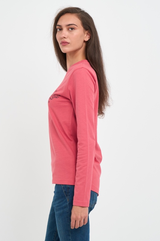 Kenvelo - Tricou dama cu maneca lunga cu imprimeu logo mentionat - Img 2