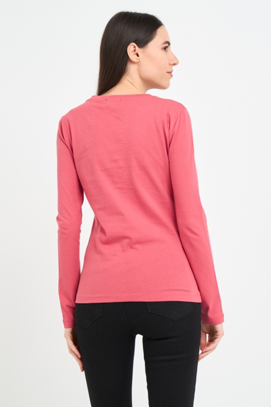 Kenvelo - Tricou dama cu maneca lunga si imprimeu logo - Img 5
