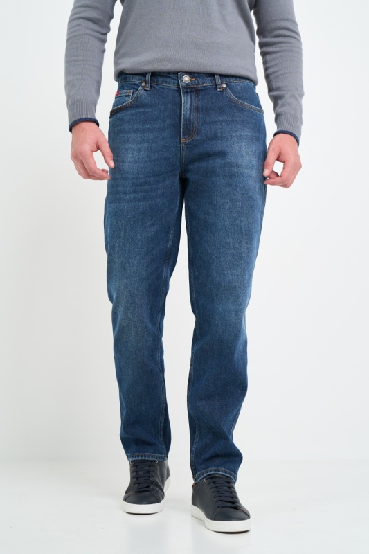 Lee Cooper - Blugi barbat loose fit cu aspect decolorat