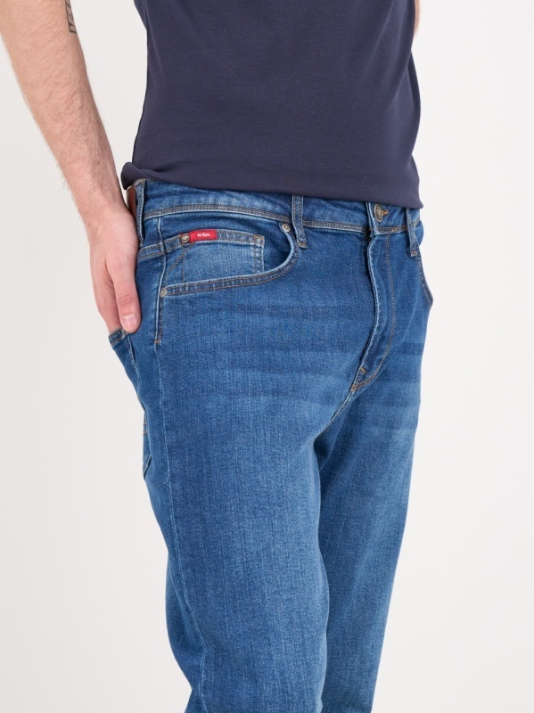 Lee Cooper - Blugi barbat regular cu aspect usor decolorat - Img 2