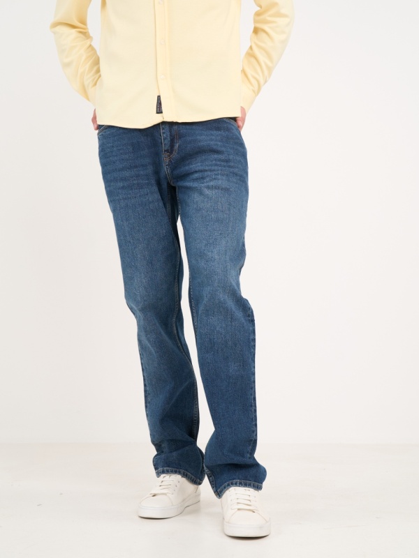 Lee Cooper - Blugi barbat regular cu aspect usor decolorat - Img 5