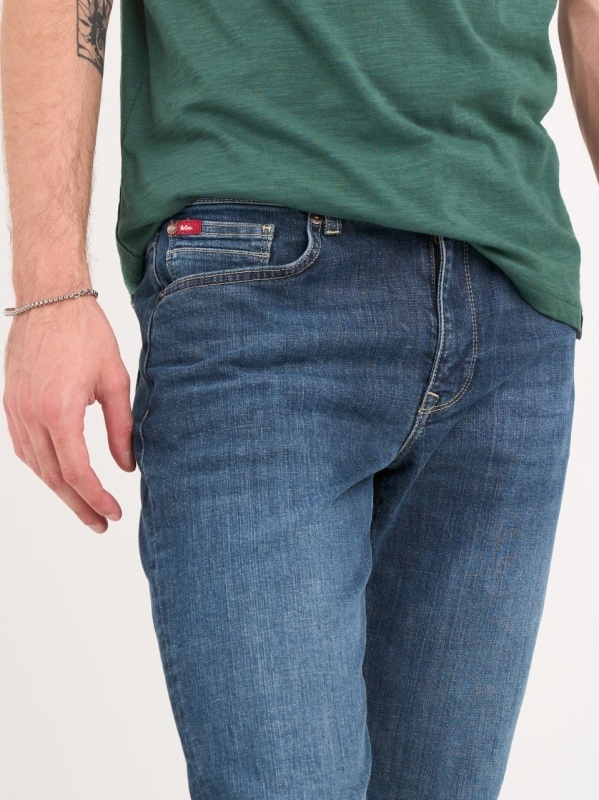 Lee Cooper - Blugi barbat slim cu aspect usor decolorat - Img 2
