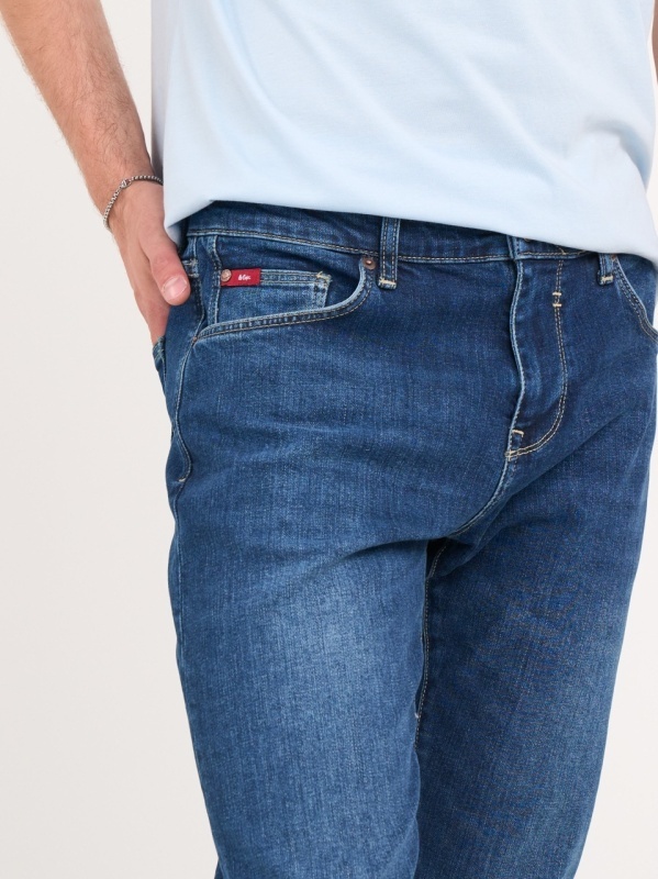 Lee Cooper - Blugi barbat slim cu aspect usor decolorat - Img 2