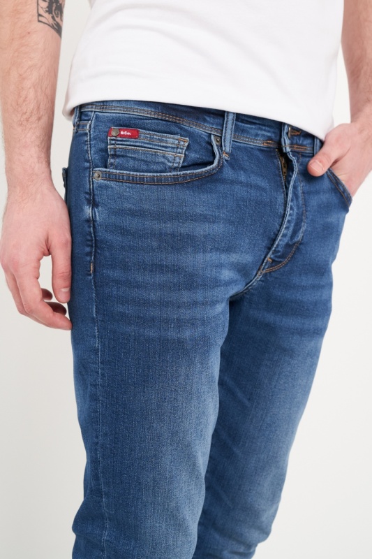 Lee Cooper - Blugi barbat slim cu aspect usor decolorat - Img 7