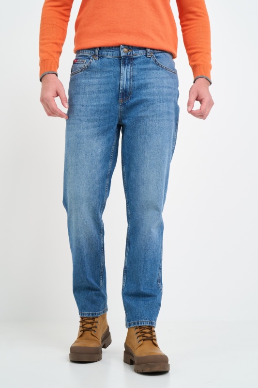 Lee Cooper - Blugi barbat super slim cu aspect decolorat