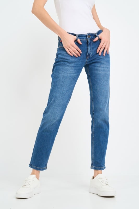 Lee Cooper - Blugi dama boyfriend cu aspect decolorat - Img 7