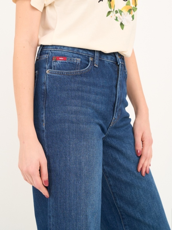 Lee Cooper - Blugi dama wide cu aspect usor decolorat - Img 2