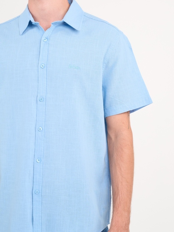 Lee Cooper - Camasa barbat cu maneca scurta regular de culoare uniforma - Img 3