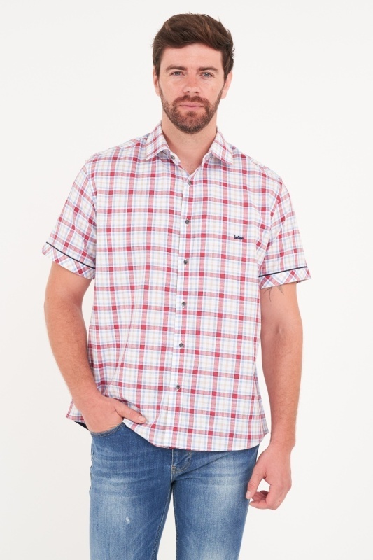 Lee Cooper - Camasa barbat maneca scurta cu model in carouri