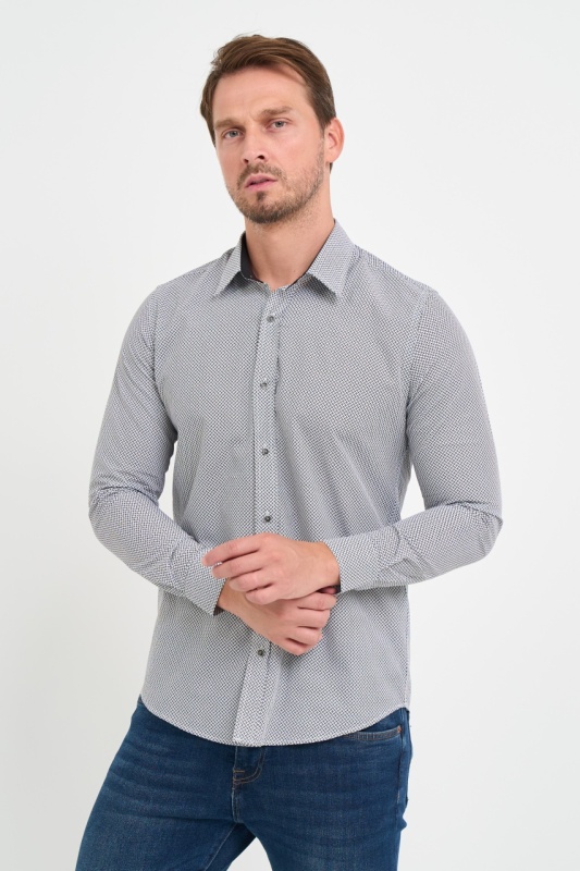Lee Cooper - Camasa barbat slim cu maneca lunga si model - Img 7