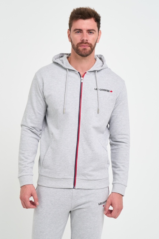 Lee Cooper - Hanorac barbat cu gluga si logo